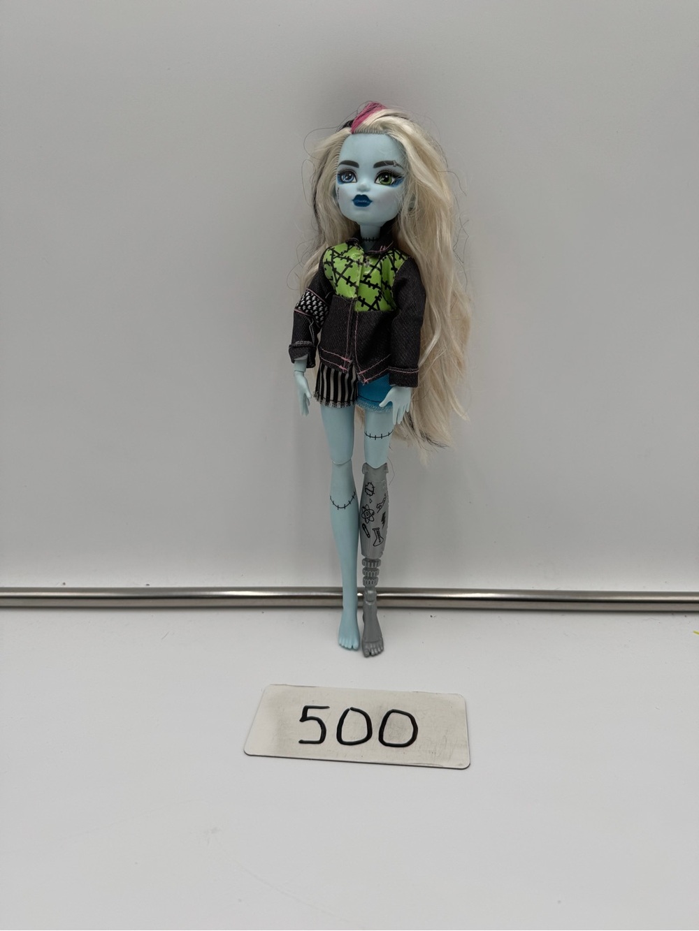 Rare Monster High Frankie Stein Doll Blue Hair Prosthetic Leg 10 Inch